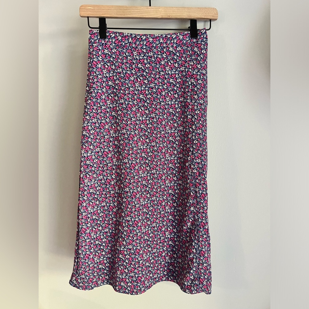 Floral midi skirt